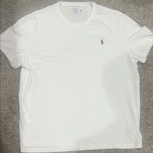 Polo by Ralph Lauren Classic White Tee with Blue Logo